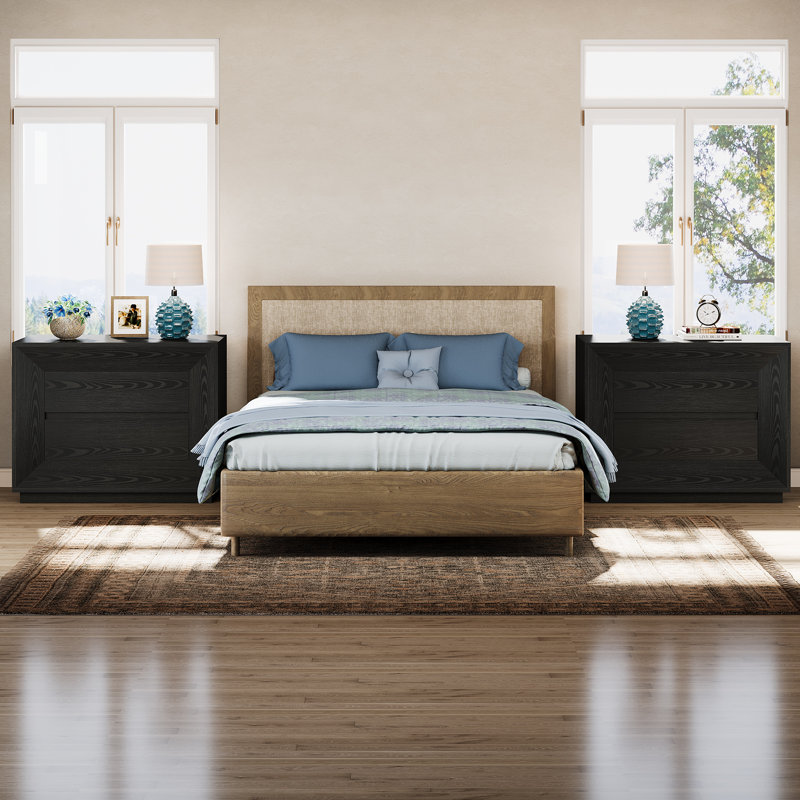 Oversized Nightstand Set Of 2, Black