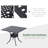 Malia Square Cast Aluminum Outdoor Dining Table Garden Patio Furniture Black