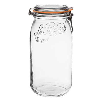 Super Jar Glass Kitchen Canister Set Jar Canister - Set of 3