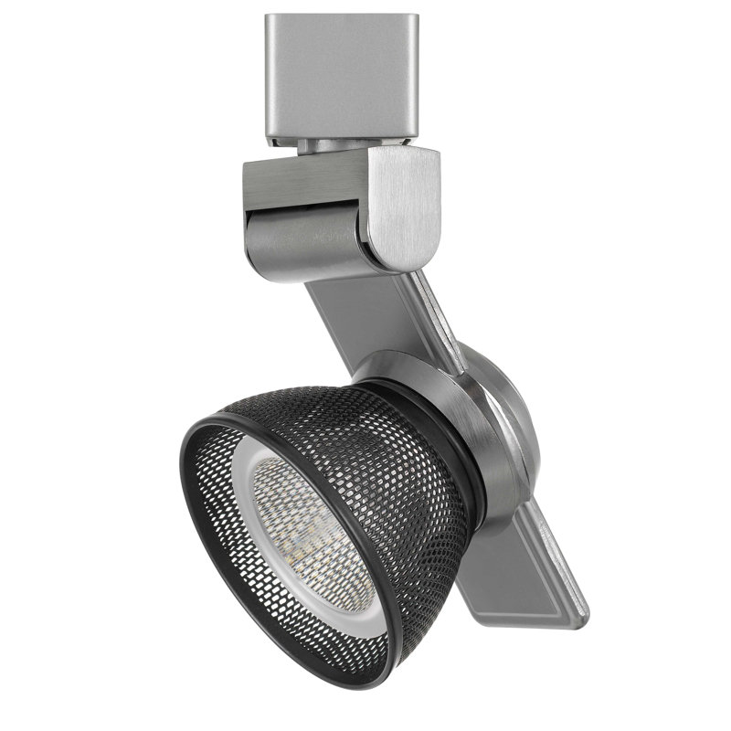 Tête de luminaire de rail del, Bronze foncé, Acier brossé