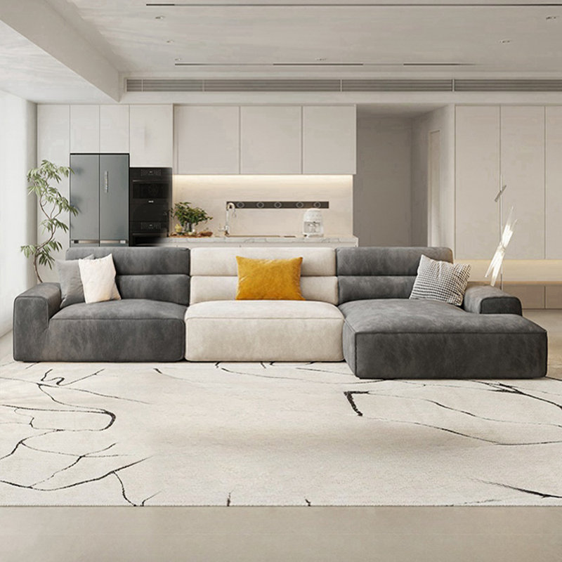 Canapé modulaire 3 pièces rembourré, Orienté à droite, H 29,53 po x l 118,11 po x P 62,99 po