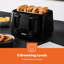 GEEPAS 4 Slice Toaster | 6 Browning Levels with Cancel Function | For Thin Small Bread Slice | 2 Independent Controls 2 Removable Crumb Trays Cool Touch High Lift | 1 Yr Warranty 1400W-86794885