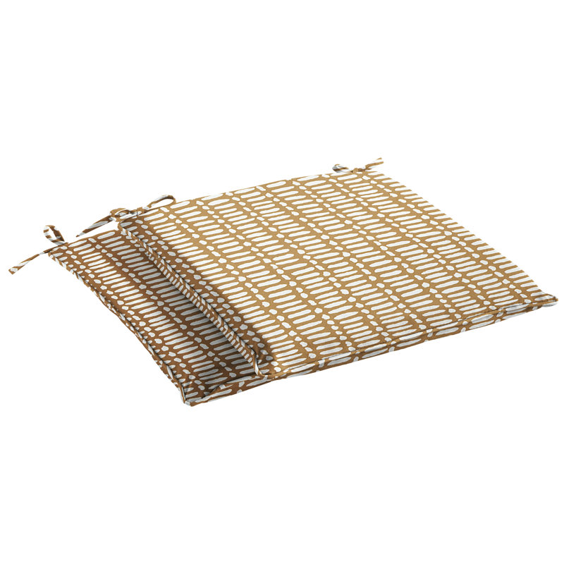 Coussin de chaise Ine, L 20 po x P 20 po, Brun / noir