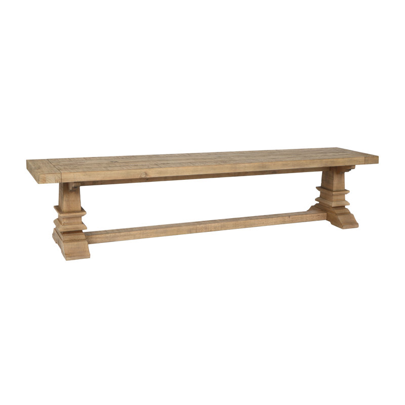 Vienna Reclaimed Pine Wood Dining Bench, 18"H x 82"W x 16"D