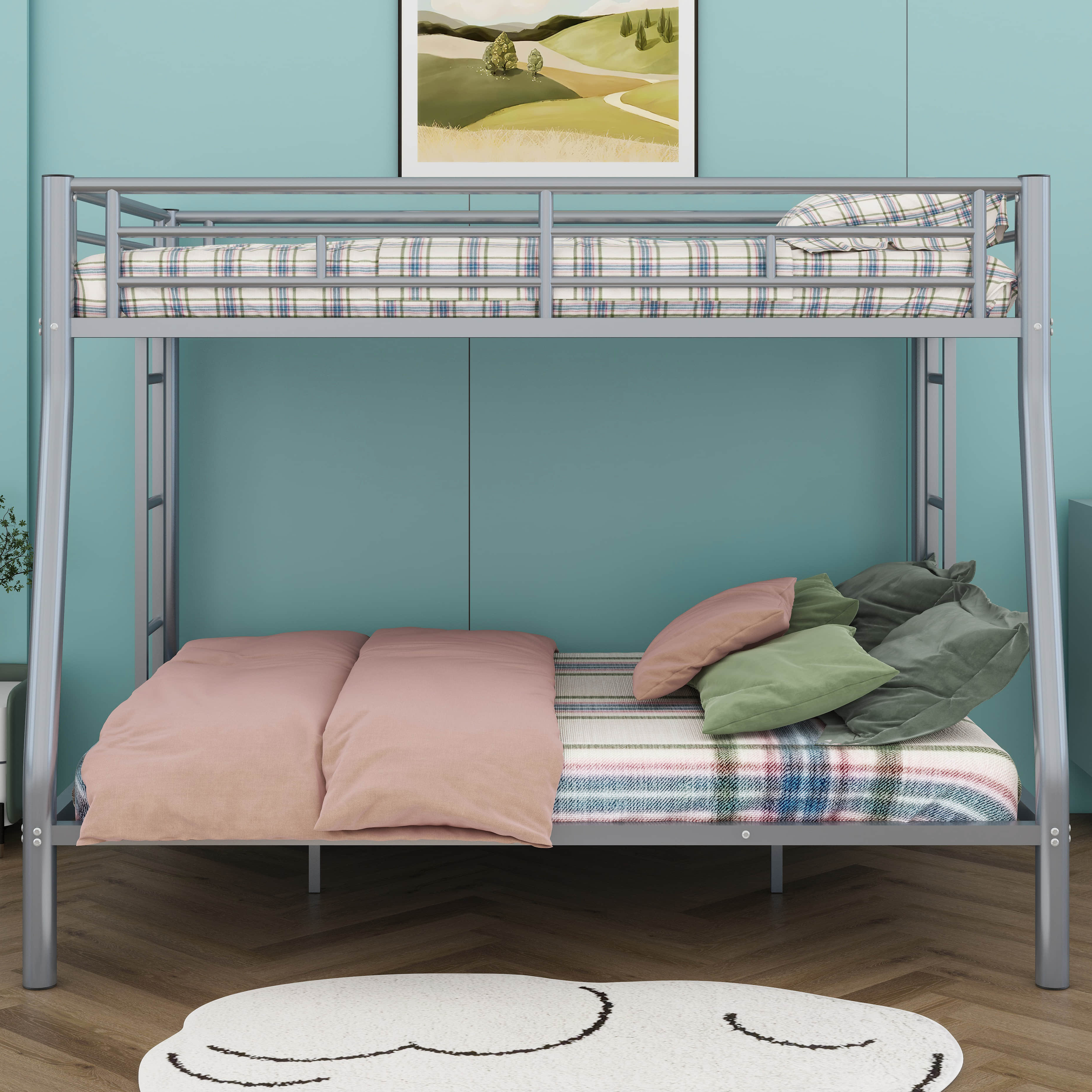 Isabelle & Max™ Full XL Over Queen Metal Bunk Bed With Ladder - Wayfair ...