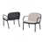 Coussin beige, structure noire