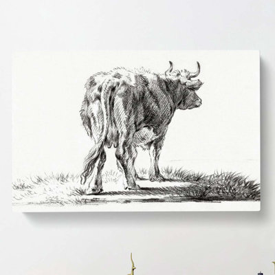 The Rear Of A Cow by Jean Bernard - Wrapped Canvas Print