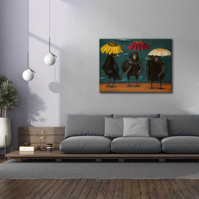 " Ravens Rain " by Leah Saulnier, 40" H x 54" W x 1.5" D