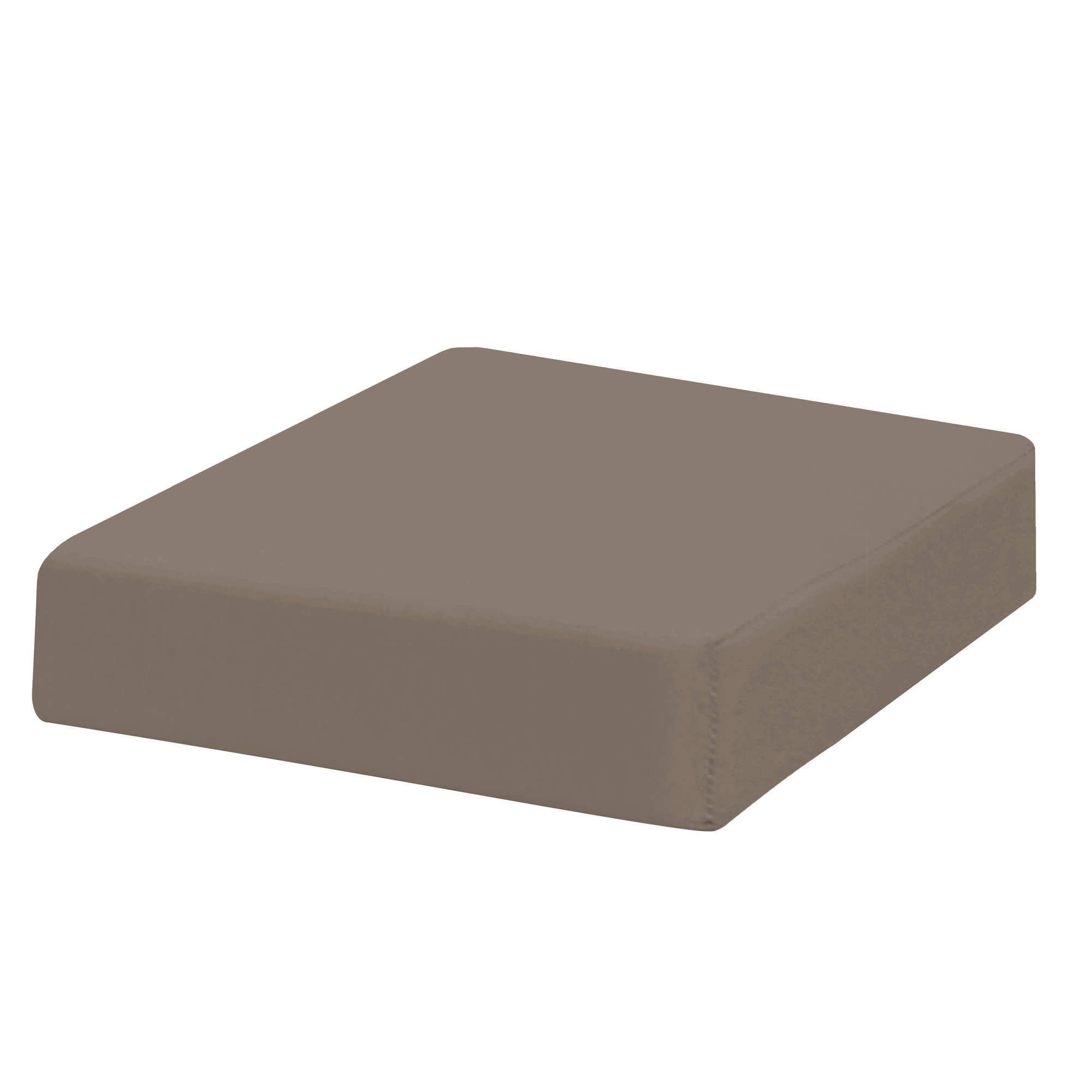 Sunbrella Outdoor Ottoman Cushion, Cast Shale Sunbrella® Plainweave