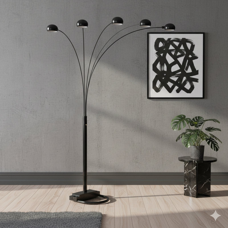 LAMPE DE STAGE 84 po H 84 po NOIR, Noir