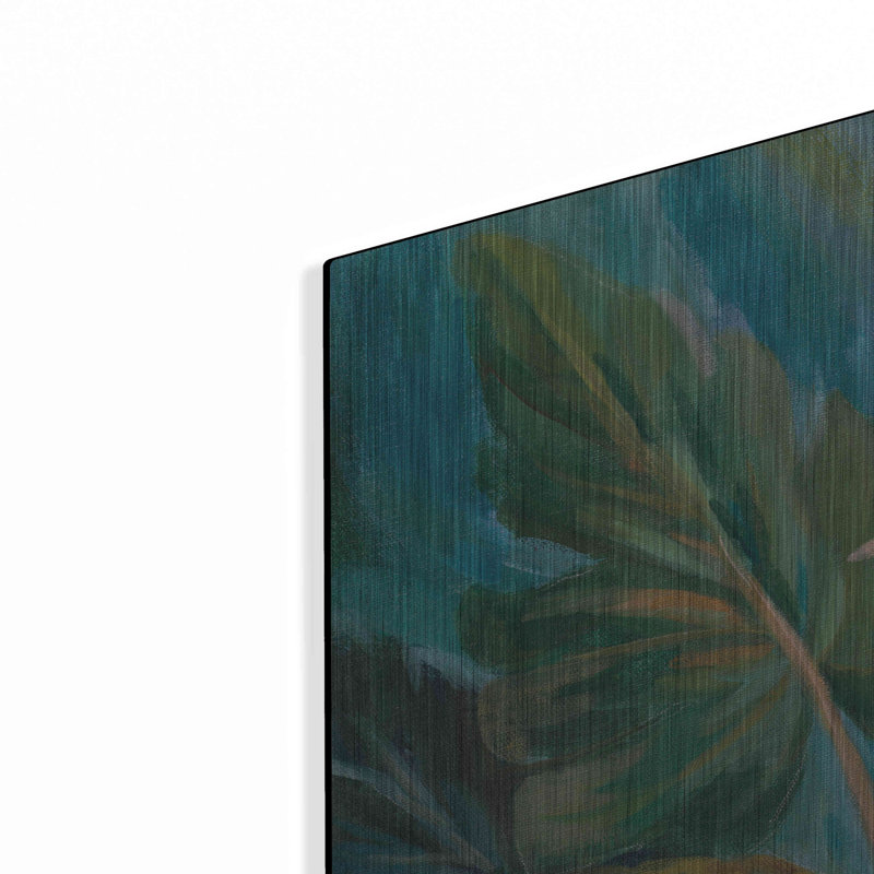 «Midnight Tropical Leaves» par Silvia Vassileva, H 36 po x l 36 po