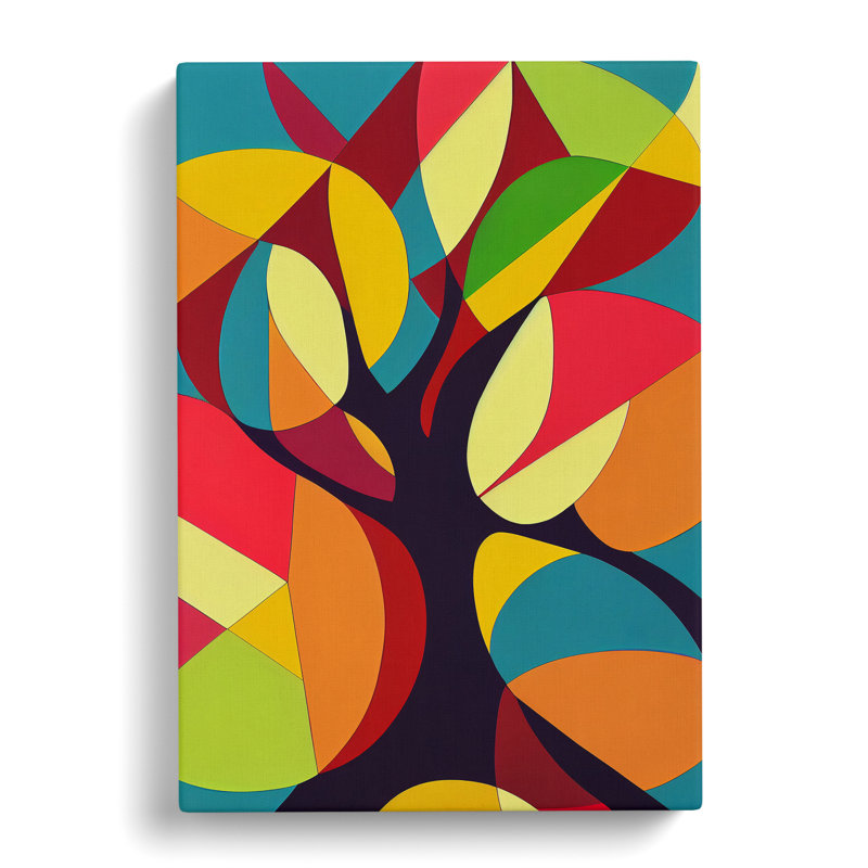 Bold Abstract Tree Art No.1 - Wrapped Canvas, 50cm H x 35cm W x 3cm D