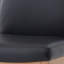 Chaise d'appoint rembourrée noire et noyer Lunden (ensemble de 2)
