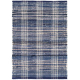 Denim Plaid Handwoven Cotton Rug