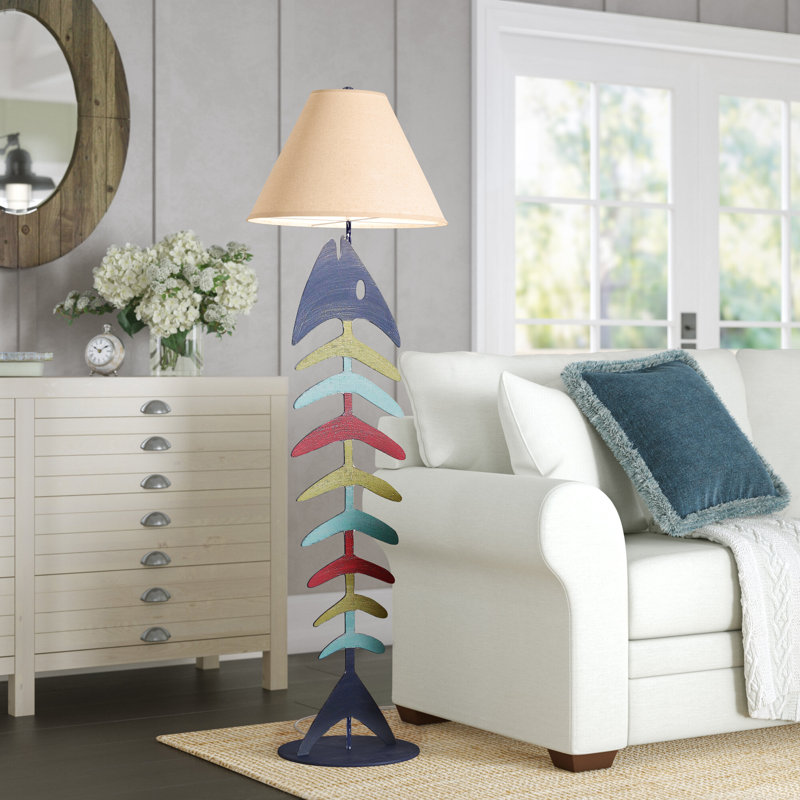Hysell 61'' Blue Traditional Floor Lamp