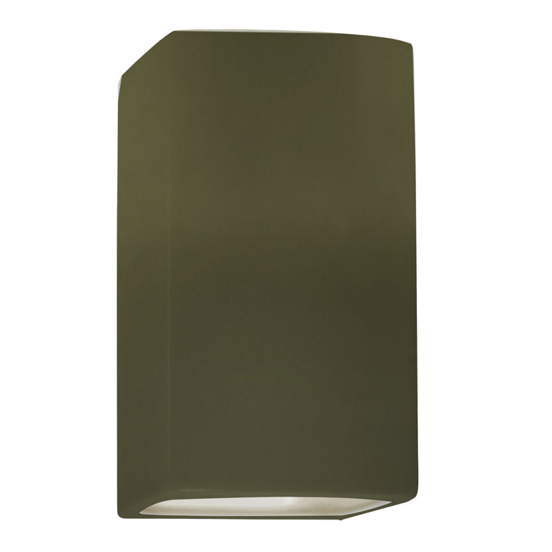 Applique murale encastrée en céramique Burghilde, H 13,5 po x l 7,25 po x P 6,5 po, Incandescent, Vraie rouille