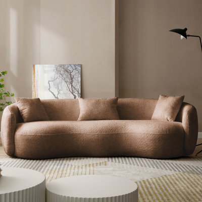 Yazgur Boneless 93.6" Curved Modern Upholstered Sofa