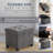 Collapsible Rectangle Small Storage Ottoman with Legs - 12" x 16" x 12"-582136312