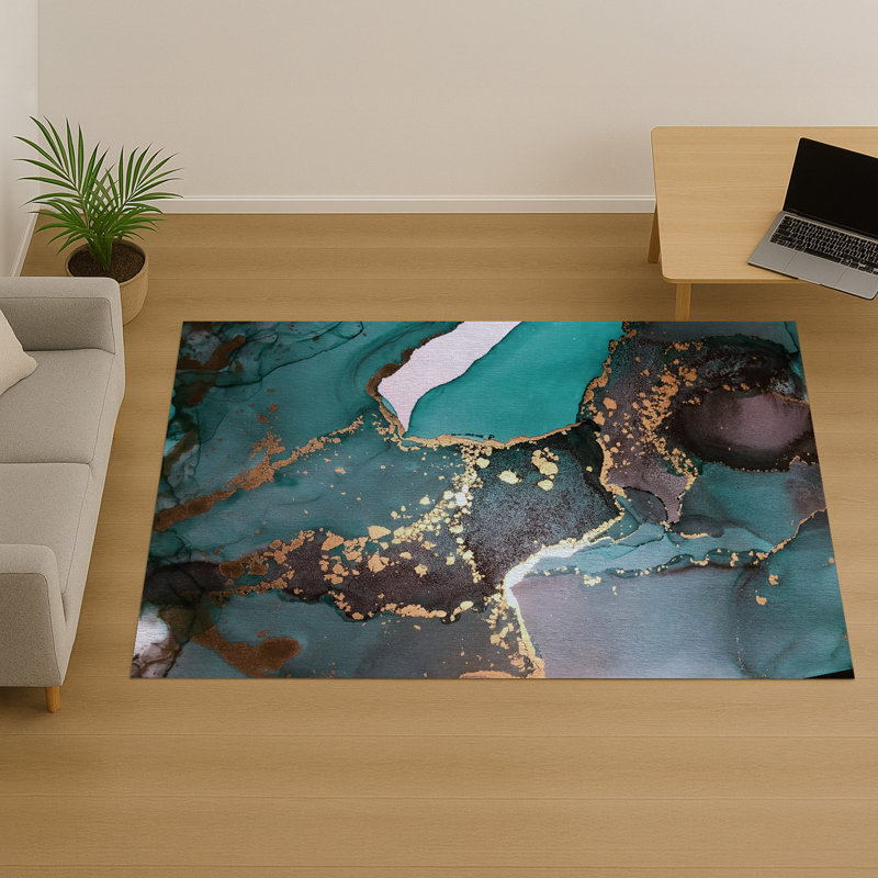 Marble Area Rug, Rectangle 140 x 200 cm
