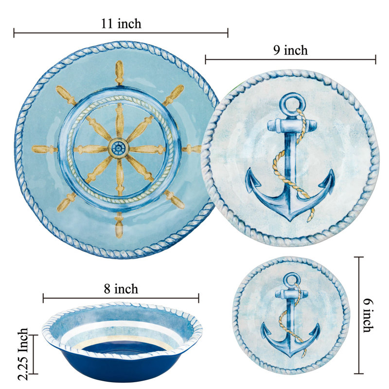Melamine Dinnerware Set 16 Piece - Service for 4