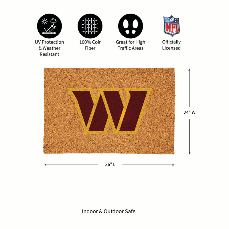 Grand tapis couleur coco Washington Commanders, 36 po x 24 po