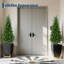 Ensemble de 2 arbres topiaires en cèdre artificiel, 3 pieds de faux arbustes en pots pour la décoration intérieure et extérieure-697665852