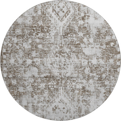 Premium Machine Washable Larock AMF1229 Global Rug