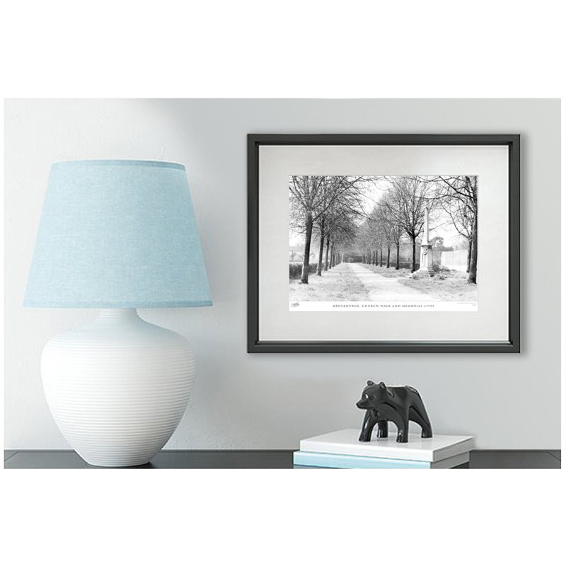 Broxbourne, Church Walk And Memorial C1955 by Francis Frith - Single Picture Frame Print, 45cm H x 60cm W x 2.3cm D