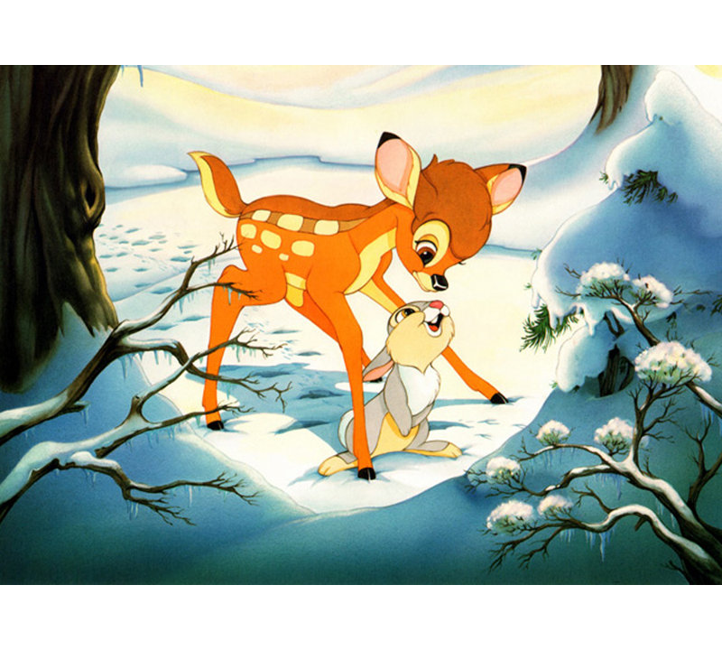 Bambi's Winter Trail MCG-D1403, H 35 po x l 48 po