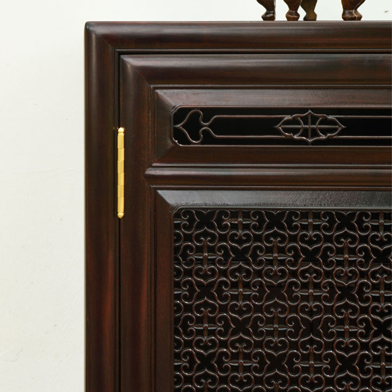 Classic and unique design storage shoe cabinet, Dark Brown Wood