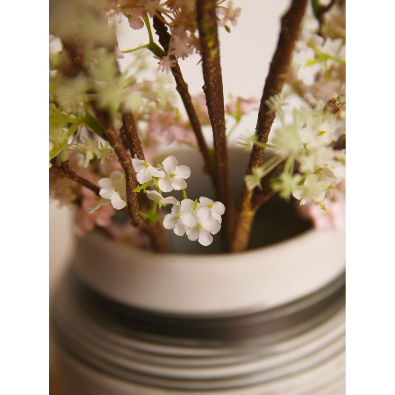 6 pièces de fleurs de cerisier artificielles 39,37 po, Rose