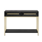 Entryway Table, Console Table With Two Drawers, Retro Hallway Table With Striking Geometric Design