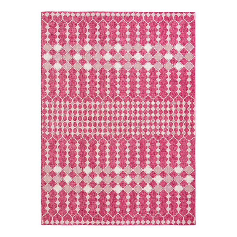 Magenta Traliccio Indoor/Outdoor Trellis Rug, Rectangle 10' x 14'