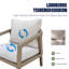 60cm Wide U-Shaped Patio Sofa with Cushions