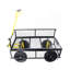 (Chariot à roues solide noir et jaune)