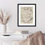 «Staccato Ink Marks on Warm Grey and White» par Pearlstein Wood, reproduction d'art encadrée-1013472211-1013472213