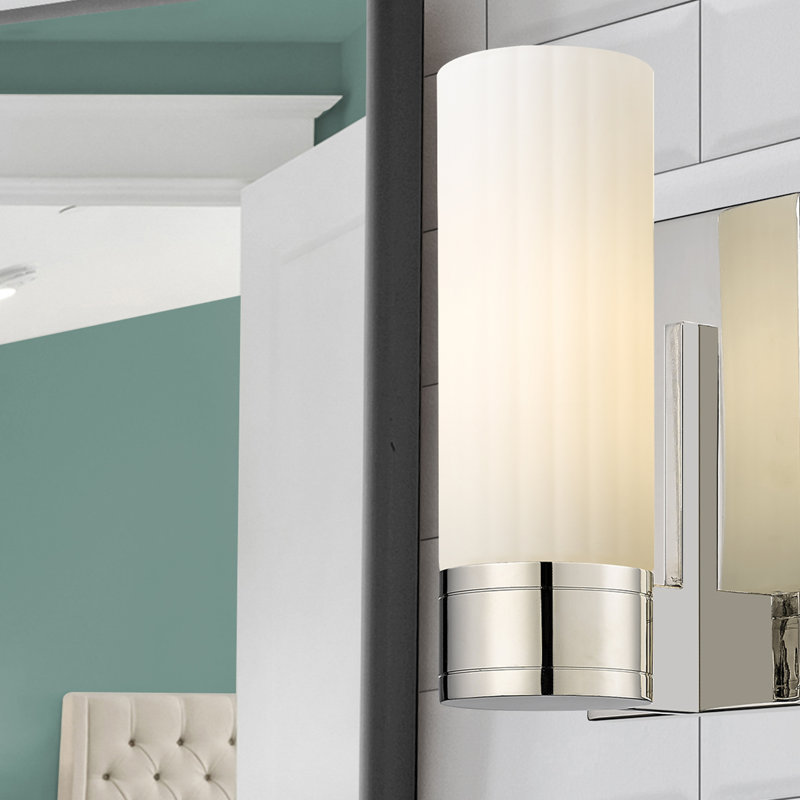 Applique murale 11 po Empire, Blanc mat, H 9,5 po x l 5,5 po x P 3,13 po, Nickel poli
