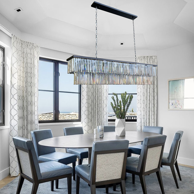 Ladonnia 24 - Light Dimmable Rectangular Chandelier, Smoked