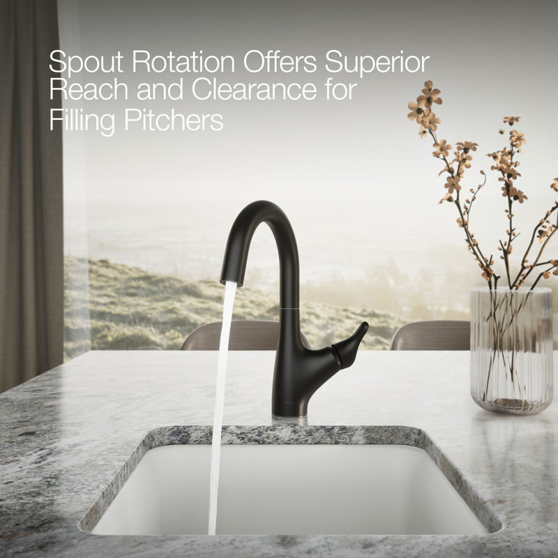 Rival Single-Handle Bar Sink Faucet, Matte Black