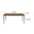 Lemy Dining Table, 72 Inch Rectangular Brown Top, Black Metal Frame