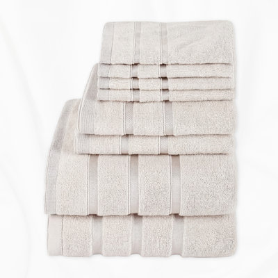  Ensemble de serviettes en bambou 8 pièces - sable chaud