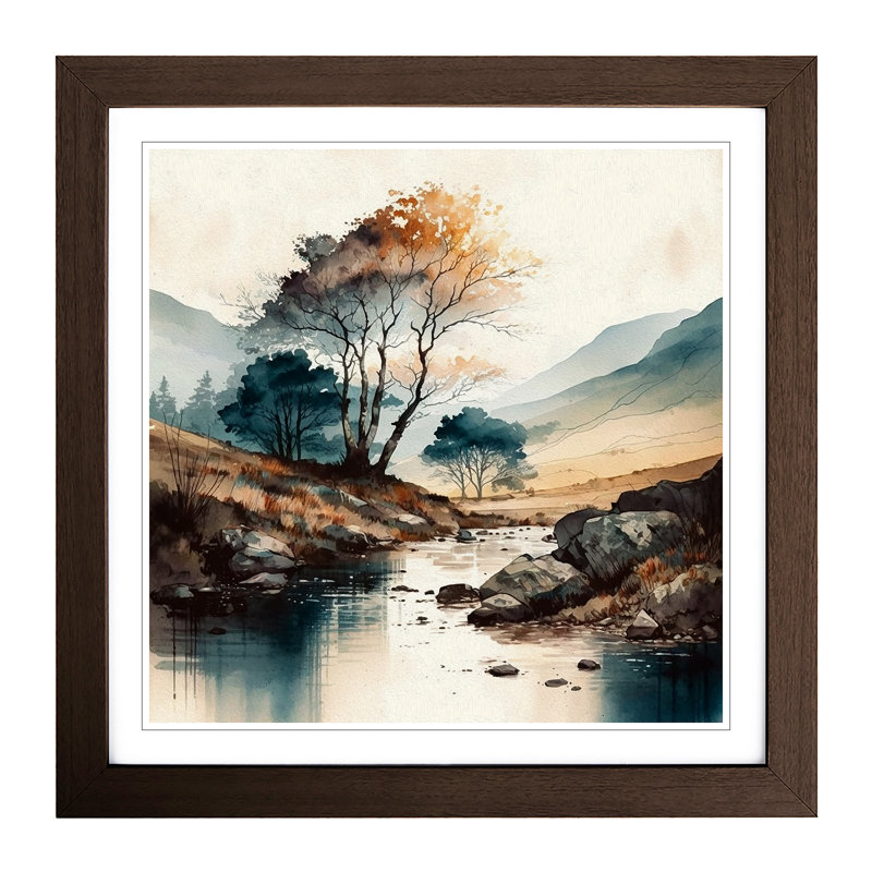 Landscape Watercolour - Framed Print