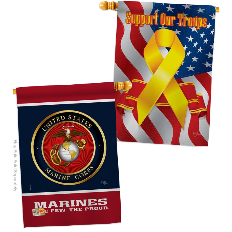 Corps de tissu en polyester de 2 côtés 40 x 28 po drapeau maison