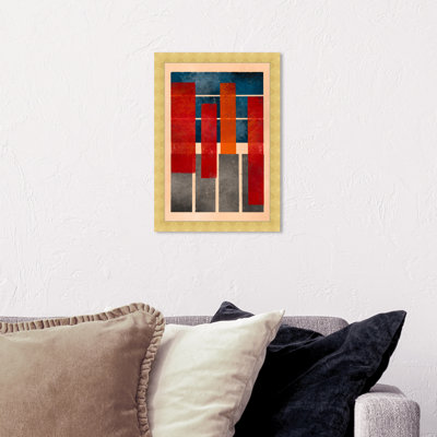 «Geometric Red and Blue» par Joss & Main - reproduction de cadre photo