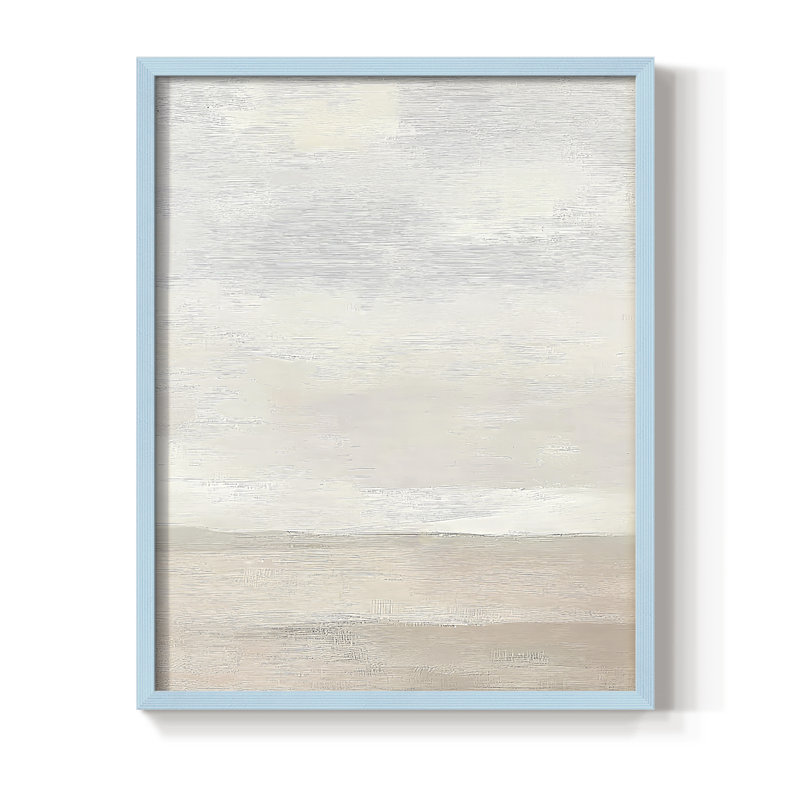 «Abstract CDXCVII», reproduction encadrée - prête à être accrochée - fabriquée aux États-Unis, Bleu, H 29 po x l 23 po