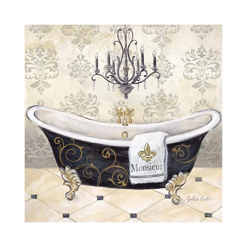 His & Hers Tub II by Cynthia Coulter - Wrapped Canvas Print, 66.04 cm H x 66.04 cm W x 3.175 cm D