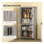 Garde-manger autoportant gris avec tablettes réglables pour un rangement personnalisé