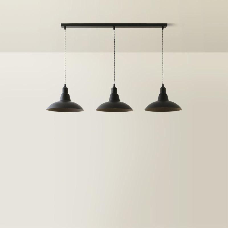3 - Light Matte Black Pendant, Yes