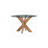 Alejoa 48" Glass Top Solid Wood Base Dining Table-2033615528