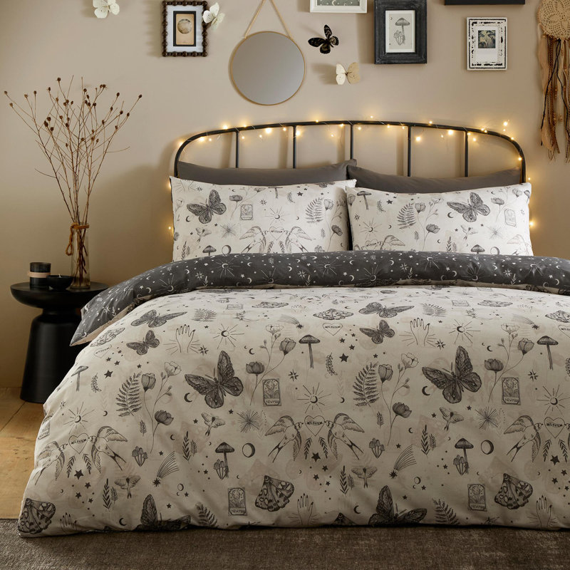 52% Polyester (Recycled), 48% Cotton No Pattern Duvet Cover Set with Pillowcases